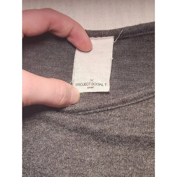Project Social T Dark Gray Sweater Long Sleeve Women's Size Small Winter Fall - Picture 7 of 8